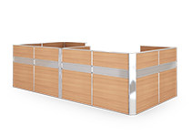 پارتیشن-اداری-دو-جدار-با-پوشش-تمام-چوب-پریوال-تیپ-8561-41 -  - https://mohitara.com